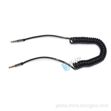 3.5mm Male To Male Car Audio Coiled Spiral Stereo Cable